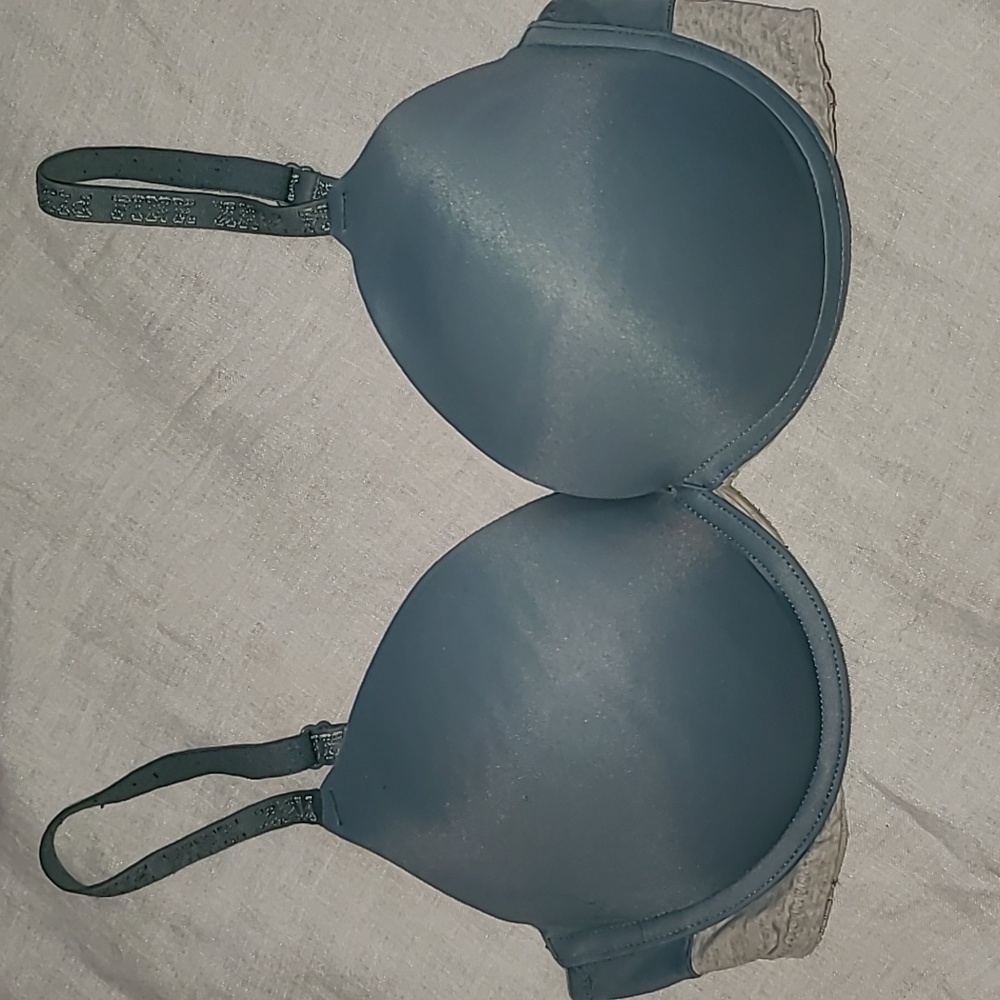 Blue / Grey push up bra PINK Victoria's secret brand size 34D